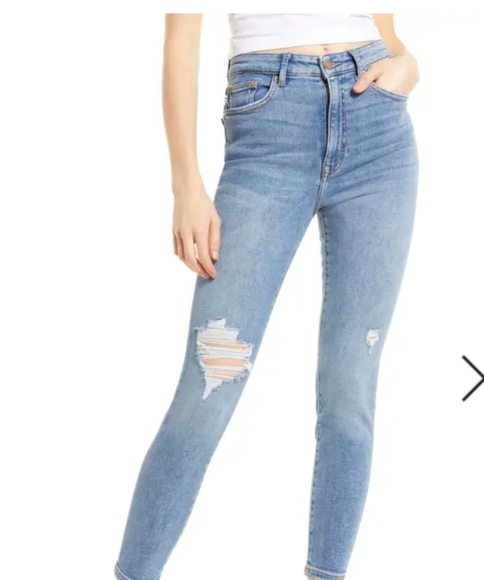 Lovers + Friends  Mason Ripped High Waist Skinny Jeans Sz 29 - Picture 2 of 10